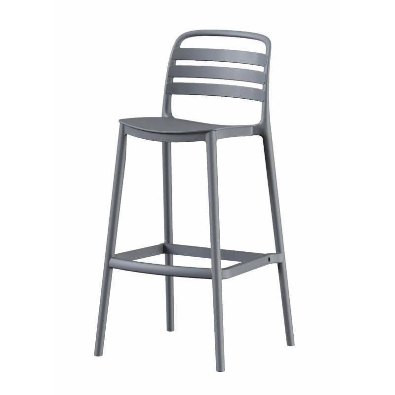 PISO TABURETE SILLA ALTA BAR COCINA RAGNAR 75CM GRIS OSCURO - 1