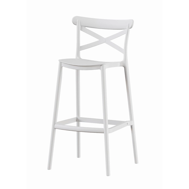 PISO TABURETE SILLA ALTA BAR COCINA DANESSA 75CM BLANCA - 1