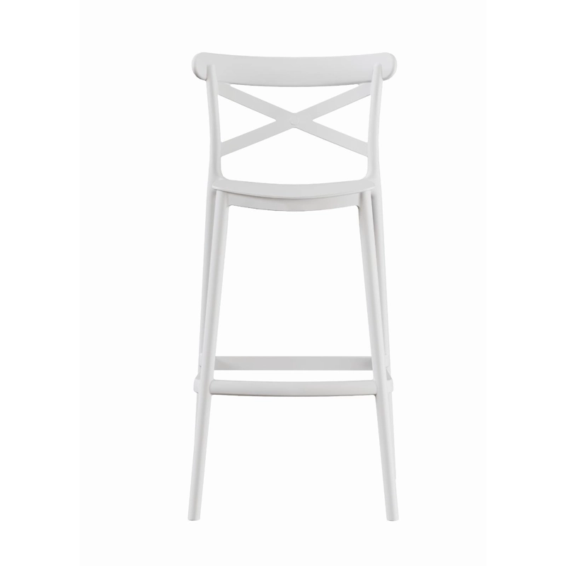 PISO TABURETE SILLA ALTA BAR COCINA DANESSA 75CM BLANCA - 4