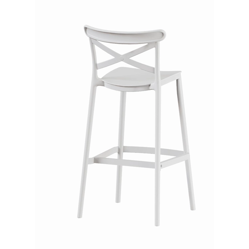 PISO TABURETE SILLA ALTA BAR COCINA DANESSA 75CM BLANCA - 6