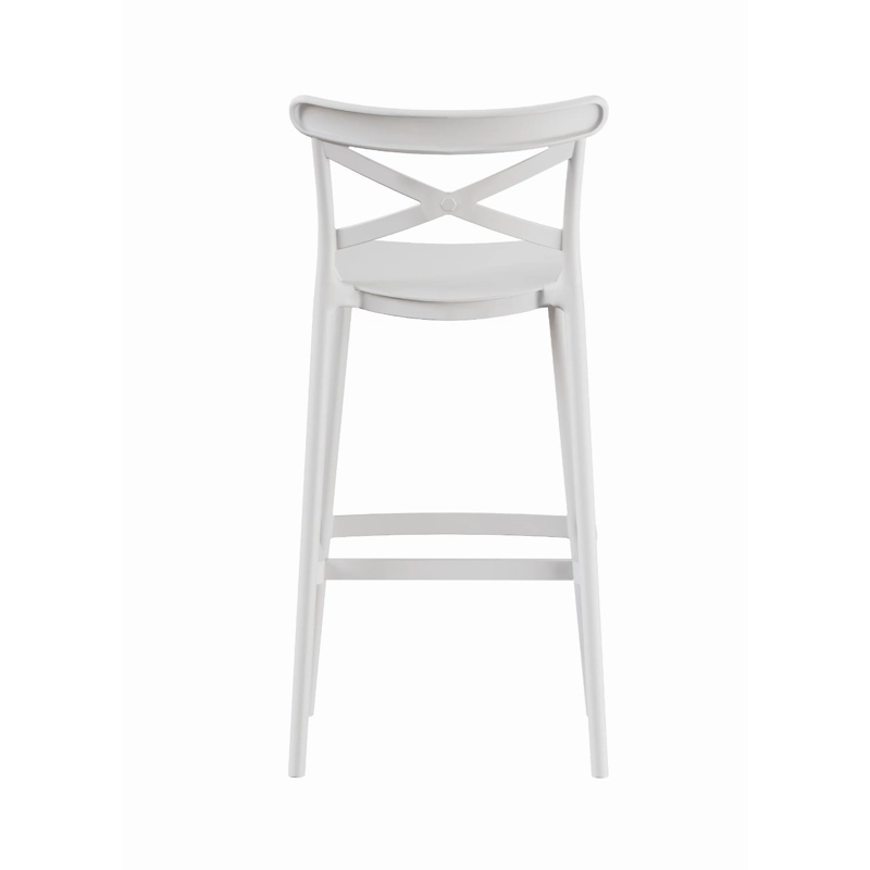 PISO TABURETE SILLA ALTA BAR COCINA DANESSA 75CM BLANCA - 7