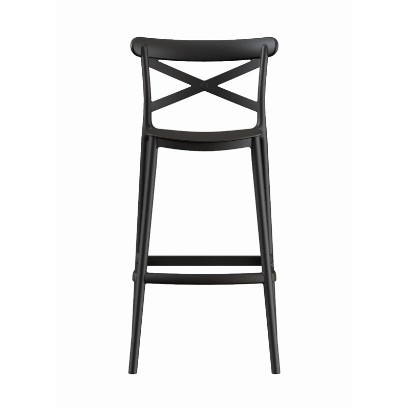 PISO TABURETE SILLA ALTA BAR COCINA DANESSA 75CM NEGRA - 4