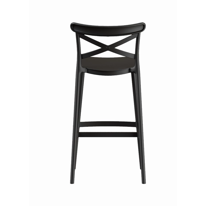PISO TABURETE SILLA ALTA BAR COCINA DANESSA 75CM NEGRA - 7