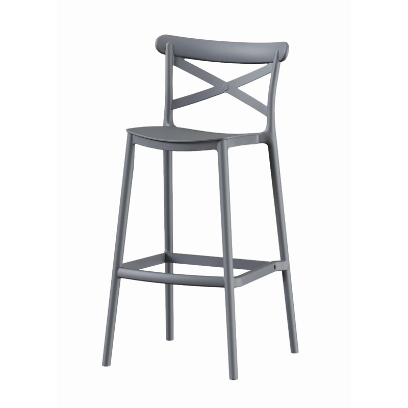 PISO TABURETE SILLA ALTA BAR COCINA DANESSA 75CM GRIS OSCURO - 1