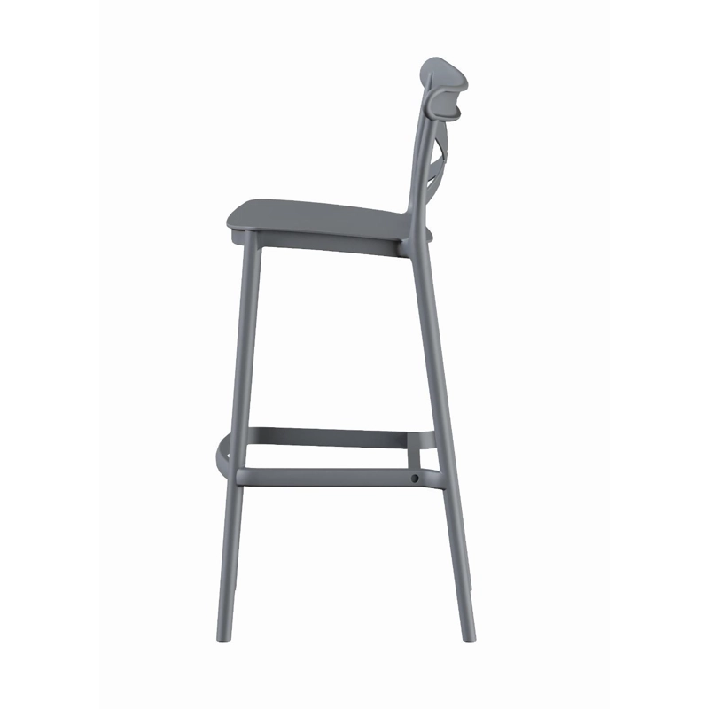 PISO TABURETE SILLA ALTA BAR COCINA DANESSA 75CM GRIS OSCURO - 5