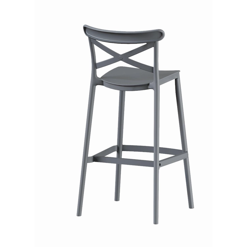 PISO TABURETE SILLA ALTA BAR COCINA DANESSA 75CM GRIS OSCURO - 6