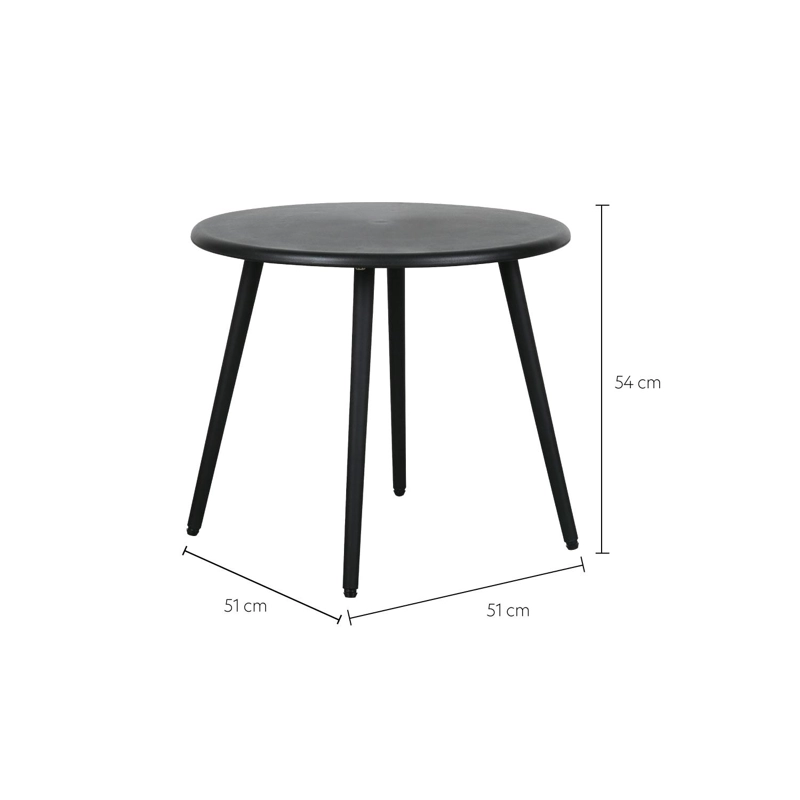 MESA DE CENTRO REDONDA NORDICA NEGRA 51X45 ESCANDINAVIA - 3