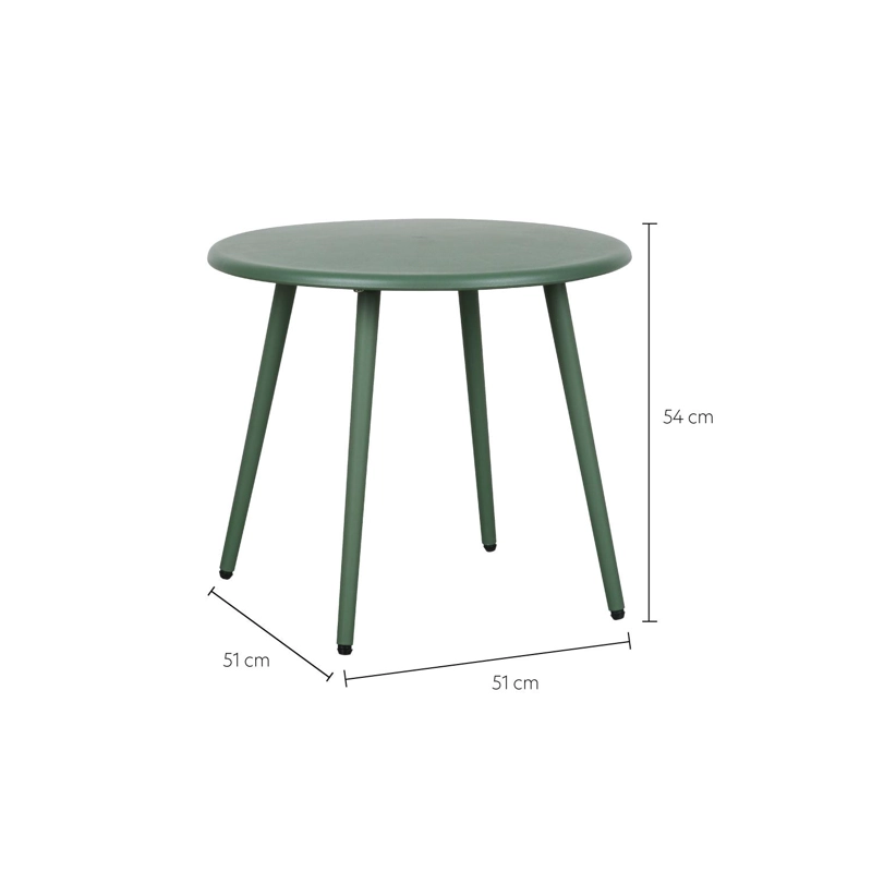 MESA DE CENTRO REDONDA NORDICA VERDE 51X45 ESCANDINAVIA - 3