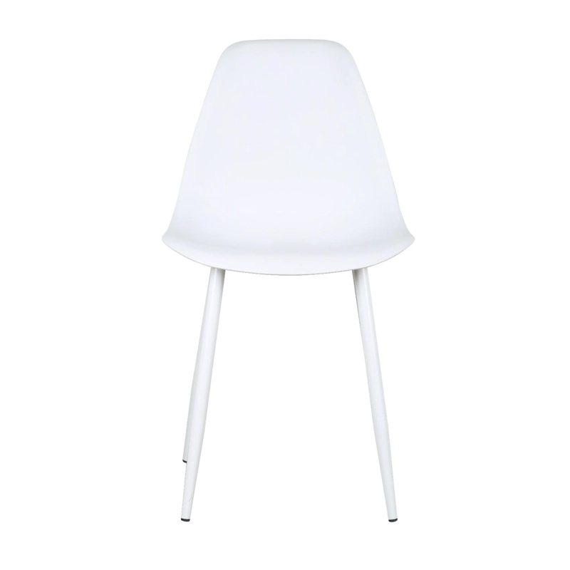SILLA DECO PLASTICO PATAS METALICAS IGOR 45*53*83 BLANCA - 4