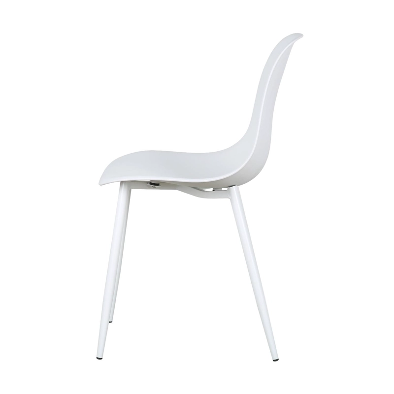 SILLA DECO PLASTICO PATAS METALICAS IGOR 45*53*83 BLANCA - 5