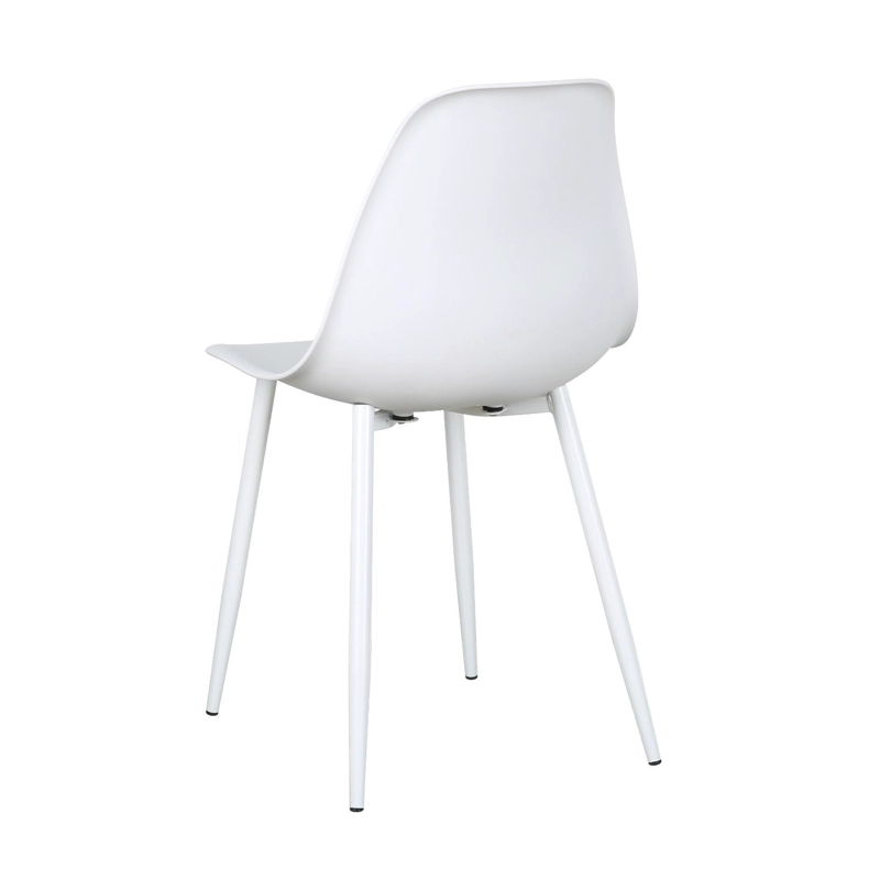 SILLA DECO PLASTICO PATAS METALICAS IGOR 45*53*83 BLANCA - 6