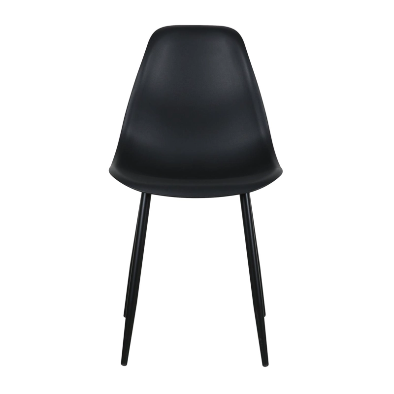 SILLA DECO PLASTICO PATAS METALICAS IGOR 45*53*83 NEGRA - 2