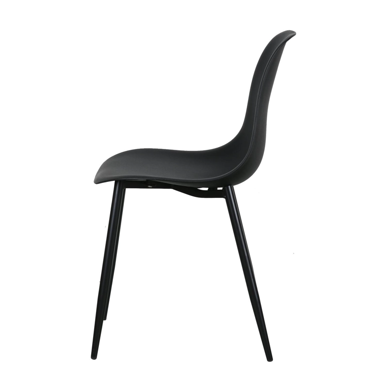 SILLA DECO PLASTICO PATAS METALICAS IGOR 45*53*83 NEGRA - 3