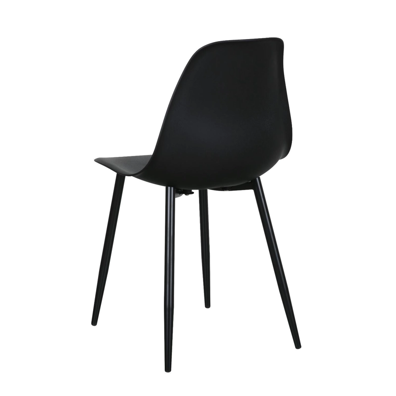 SILLA DECO PLASTICO PATAS METALICAS IGOR 45*53*83 NEGRA - 4