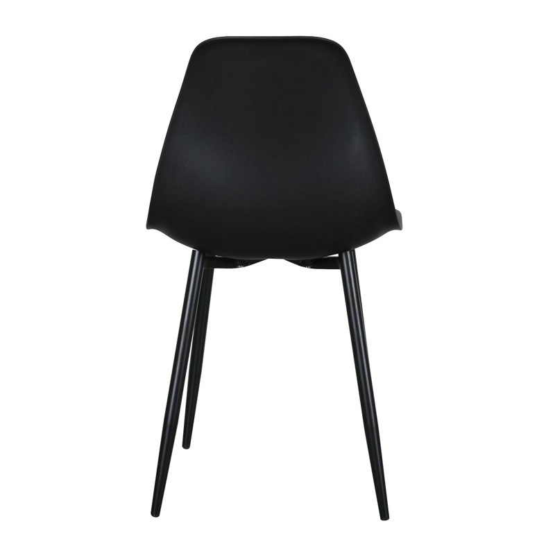 SILLA DECO PLASTICO PATAS METALICAS IGOR 45*53*83 NEGRA - 5