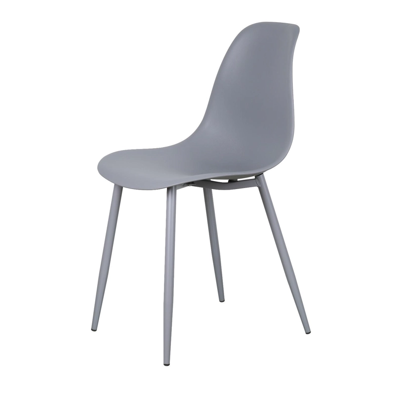 SILLA DECO PLASTICO PATAS METALICAS IGOR 45*53*83 GRIS - 1