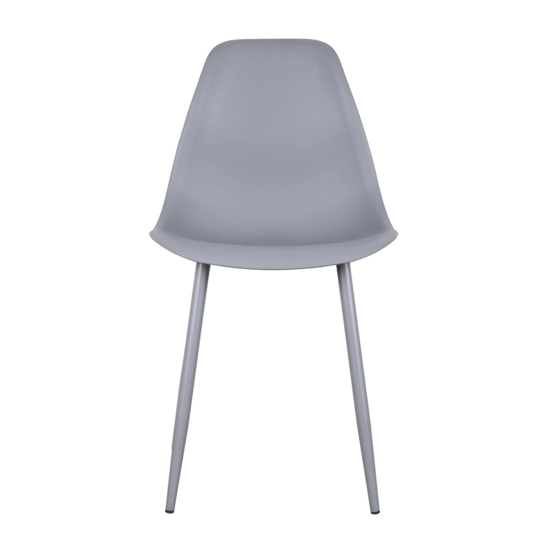 SILLA DECO PLASTICO PATAS METALICAS IGOR 45*53*83 GRIS - 3