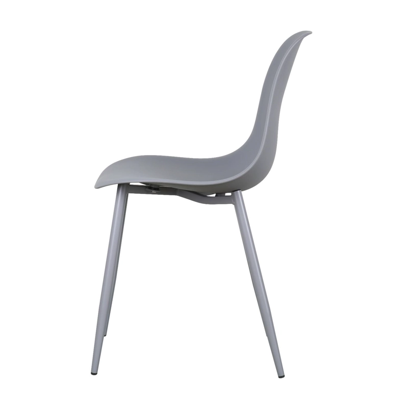 SILLA DECO PLASTICO PATAS METALICAS IGOR 45*53*83 GRIS - 5