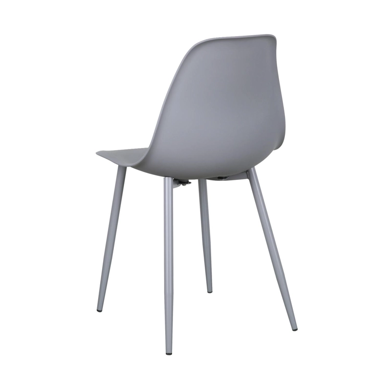 SILLA DECO PLASTICO PATAS METALICAS IGOR 45*53*83 GRIS - 6