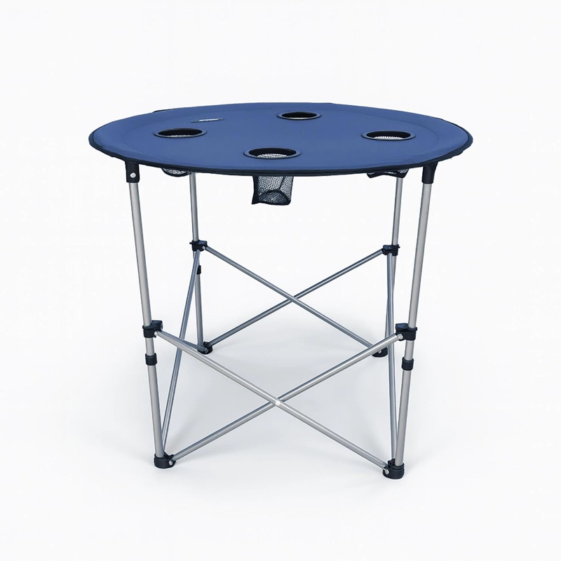 MESA PLEGABLE CAMPING SERENGETI CON POSAVASOS AZUL NAT GEO - 1