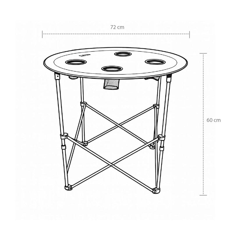MESA PLEGABLE CAMPING SERENGETI CON POSAVASOS AZUL NAT GEO - 3