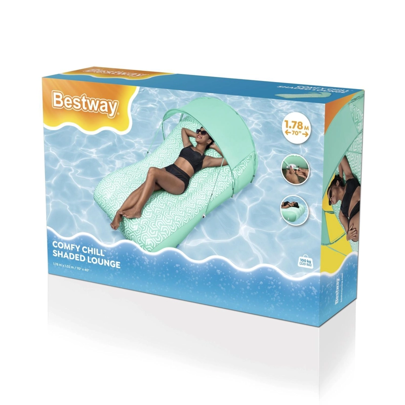 FLOTADOR REPOSERA INFLABLE CON TECHO 1.78X 1.02M BESTWAY - 3
