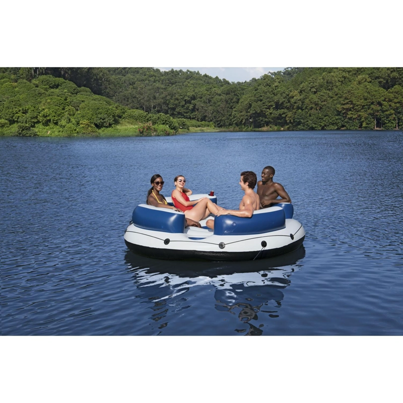 FLOTADOR ISLA CON RESPALDO 4 PERSONAS 2.56MX2.56M BESTWAY - 7