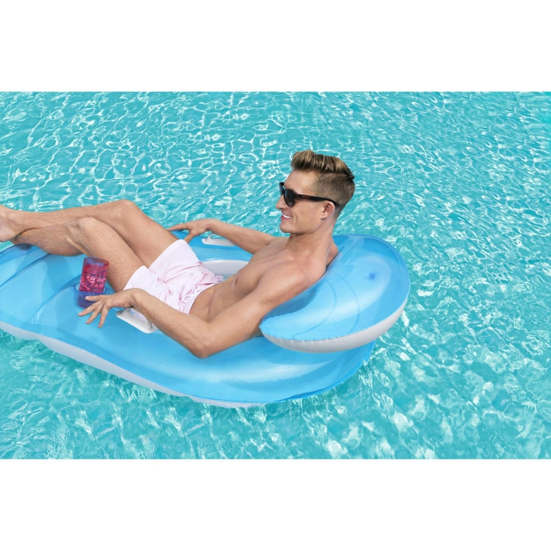 FLOTADOR SILLON RELAJANTE CON RESPALDO Y PORTA VASO 1.53M X 1.02M - 6