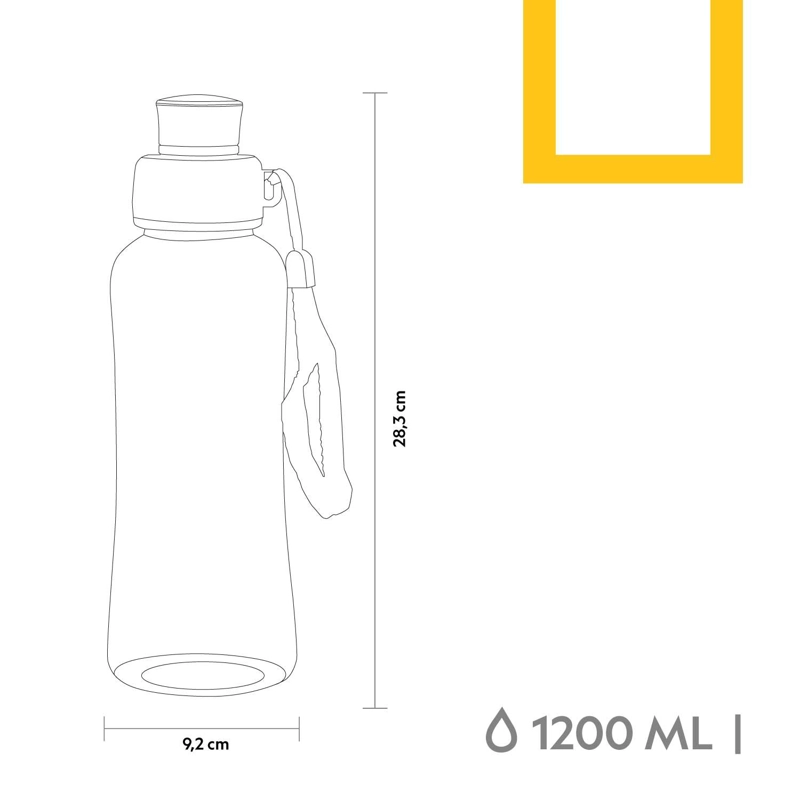 BOTELLA HIDRATACION 1200ML VERDE NATIONAL GEOGRAPHIC - 3