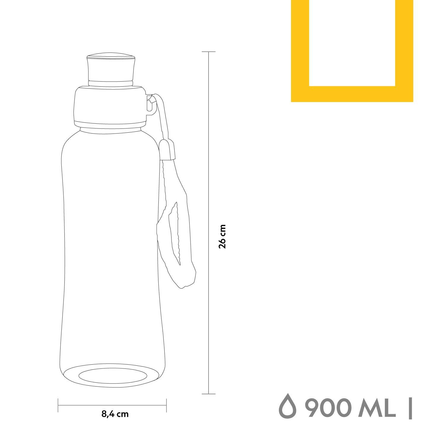 BOTELLA HIDRATACION 900ML VERDE NATIONAL GEOGRAPHIC - 3