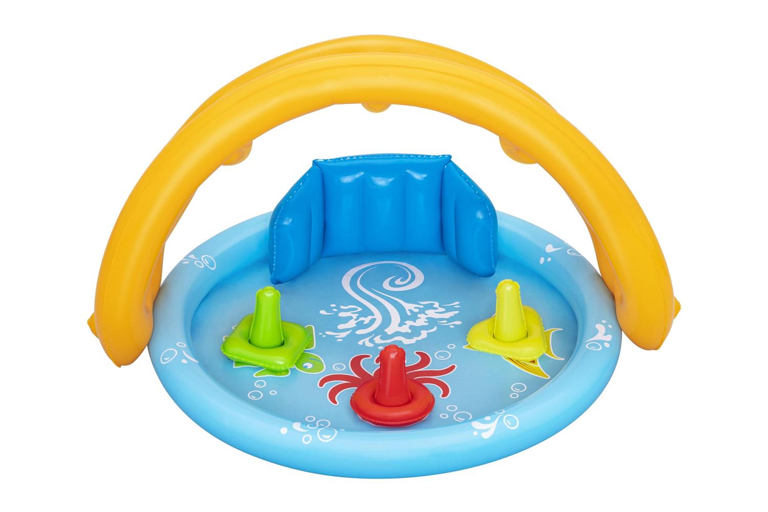 PISCINA INFLABLE CON TECHO Y JUEGOS PARA BEBE S 115X89X76CM - 5