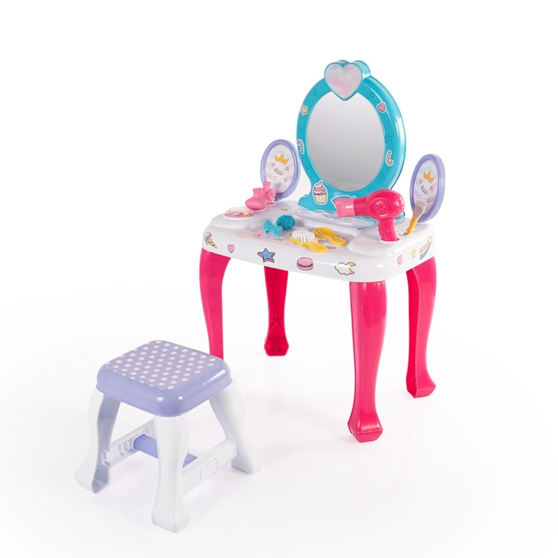TOCADOR MAQUILLAJE PARA NIÑAS CON ESPEJO 47X31X71 CMS DOLU - 1
