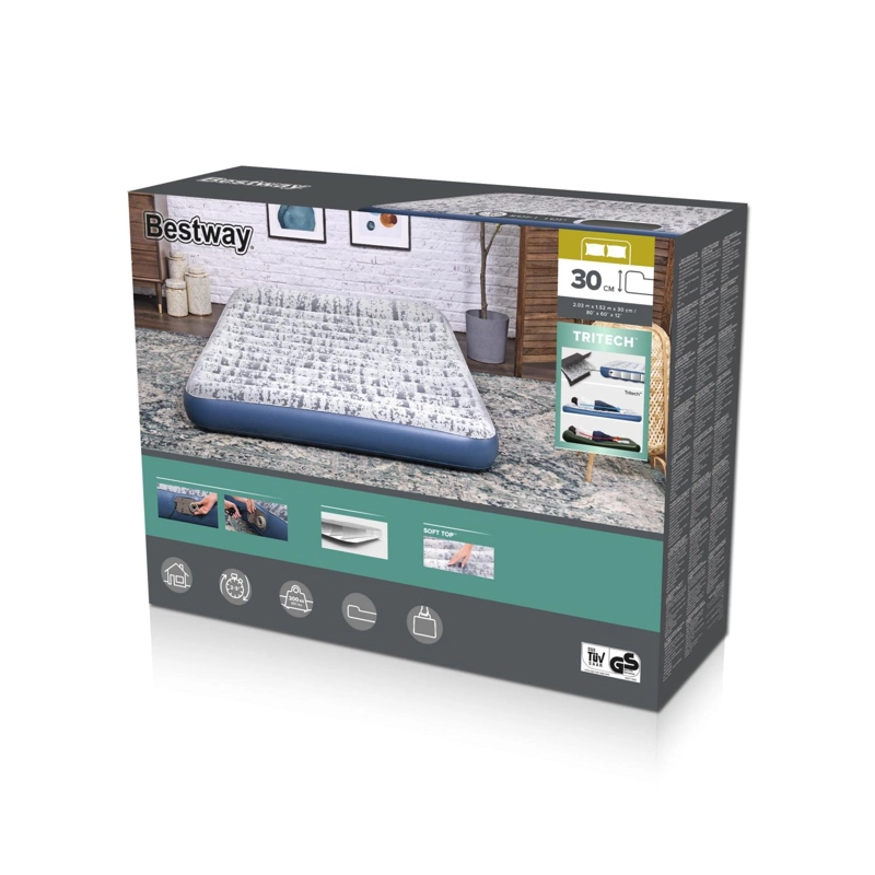 COLCHON INFLABLE ELE CTRICO QUEEN 203 X 152 X 30CM BESTWAY - 6