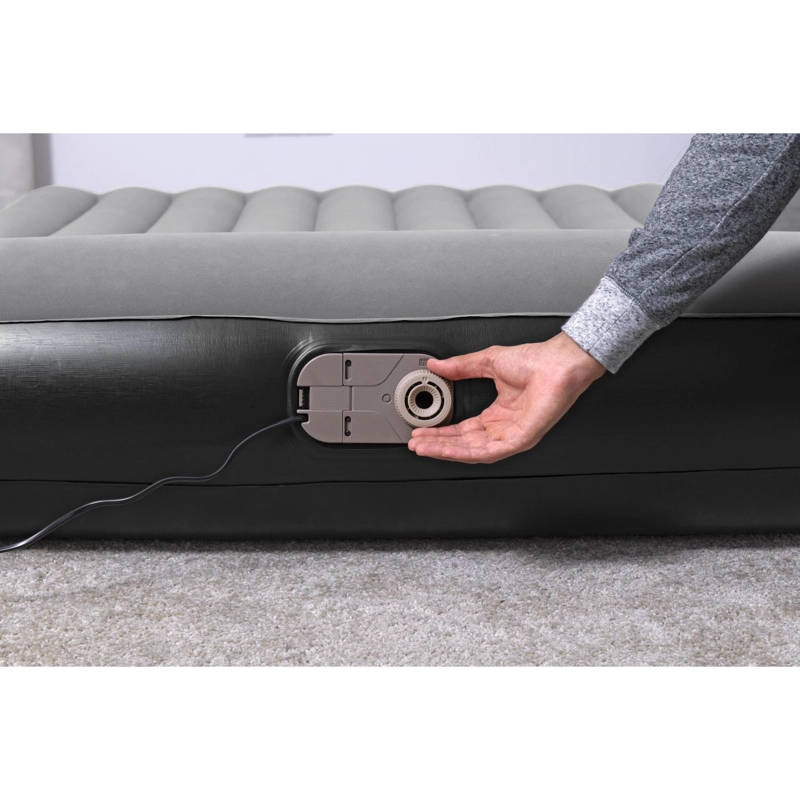 COLCHON INFLABLE ELE CTRICO QUEEN 203 X 152 X 30CM BESTWAY GRIS - 2