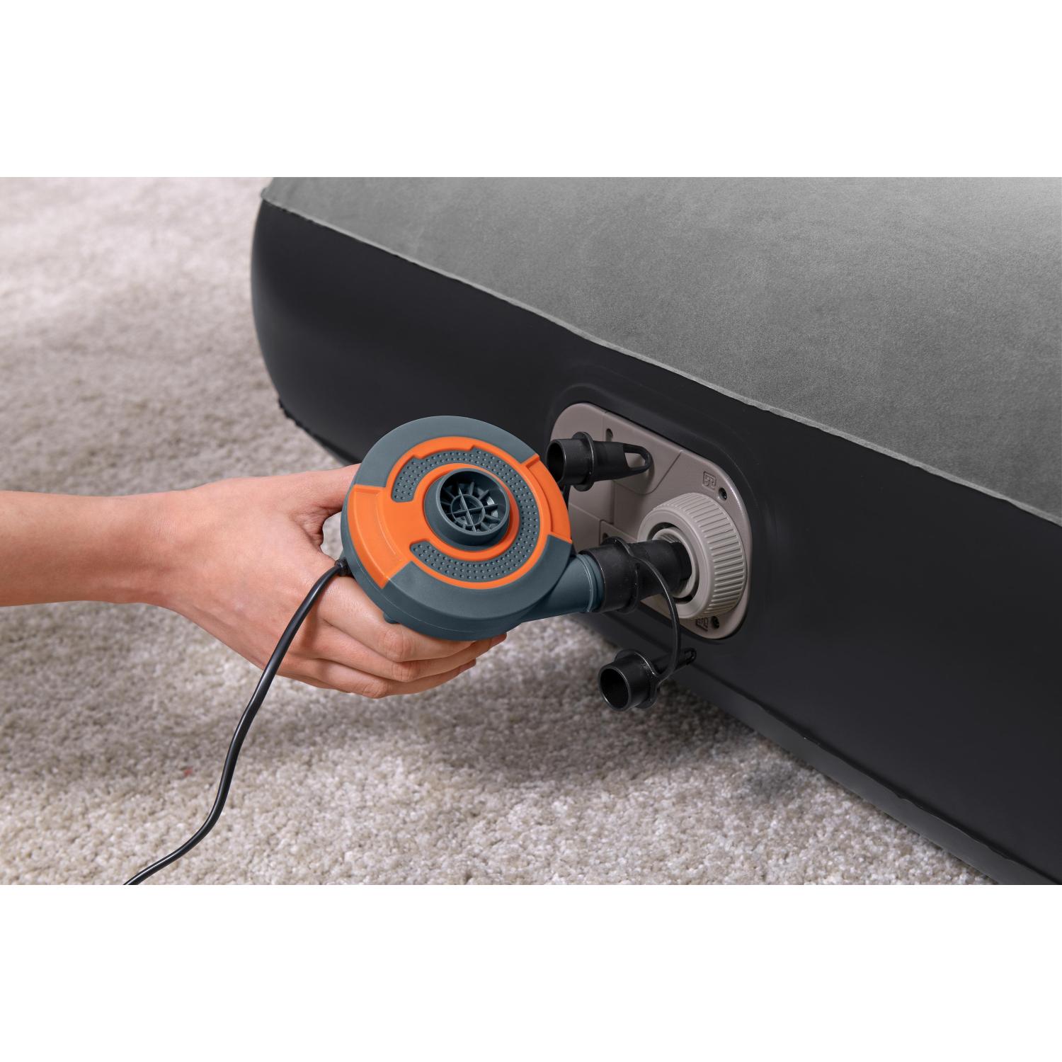 COLCHON INFLABLE ELE CTRICO QUEEN 203 X 152 X 30CM BESTWAY GRIS - 4