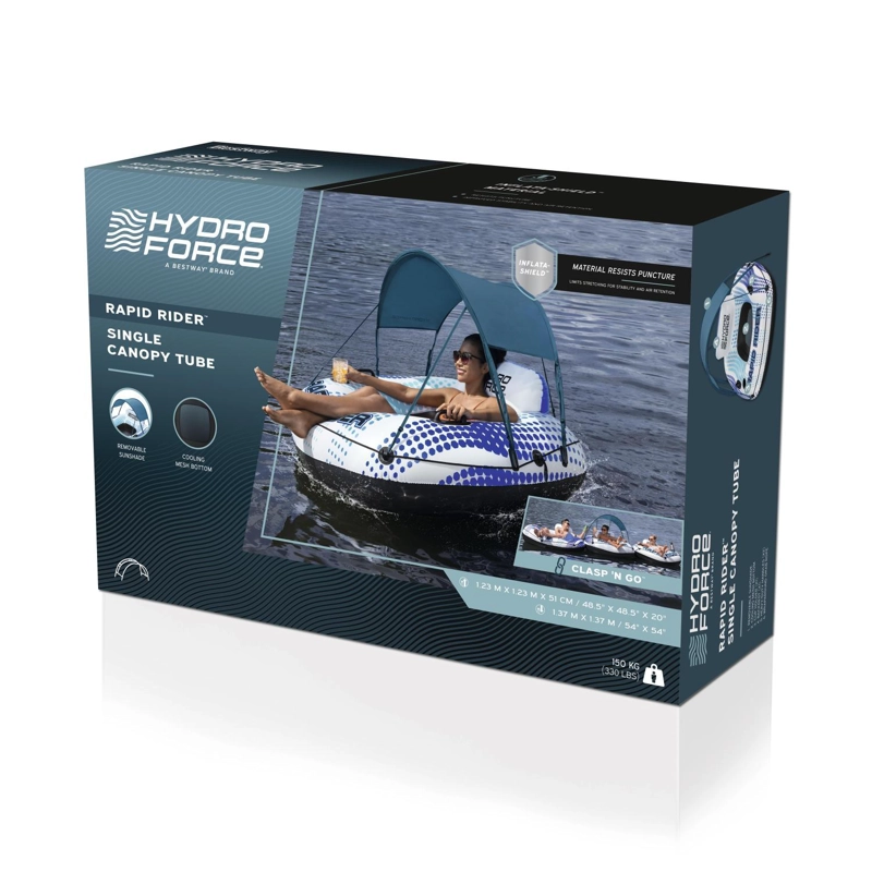FLOTADOR SILLON INFLABLE RAPID RIDER CON TECHO 1.37M BESTWAY - 7