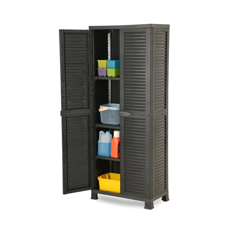 ARMARIO CLOSET PLASTICO GRANDE MULTIUSO NEGRO 68X39X171,5CM - 2