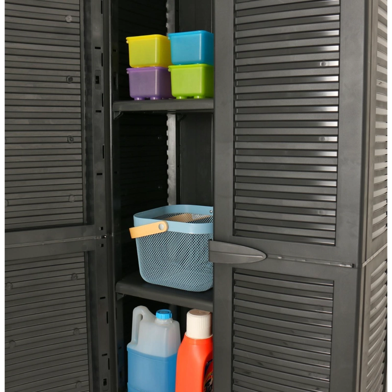 ARMARIO CLOSET PLASTICO GRANDE MULTIUSO NEGRO 68X39X171,5CM - 6