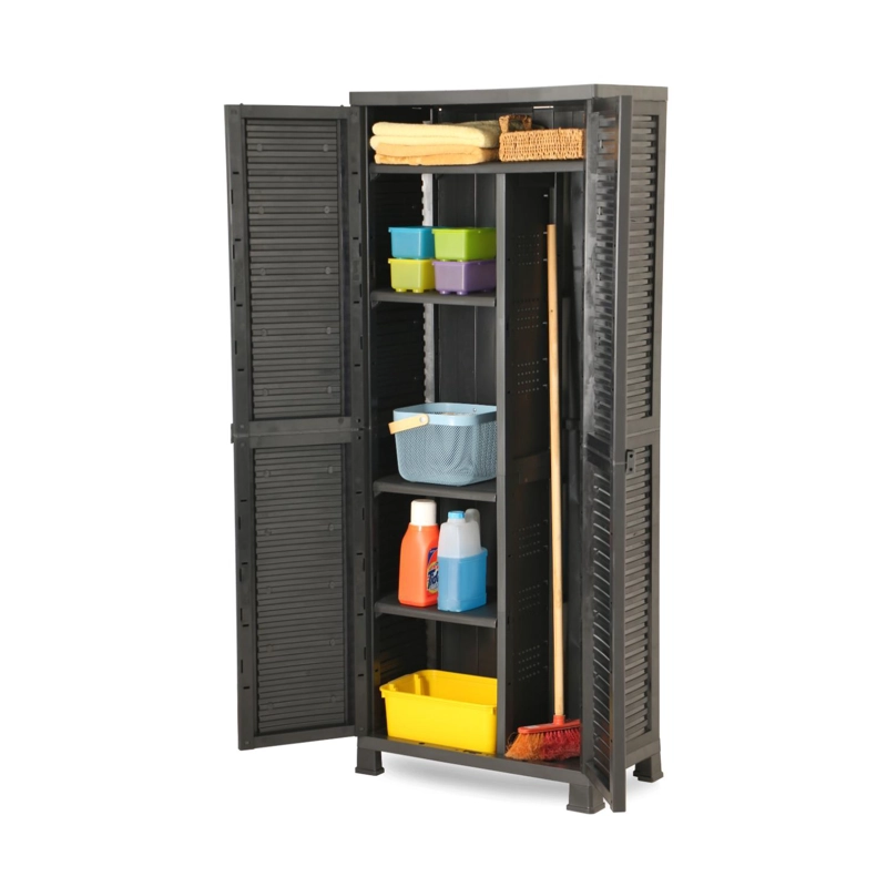 ARMARIO CLOSET PLASTICO GRANDE MULTIUSO NEGRO 68X39X171,5 CM - 5