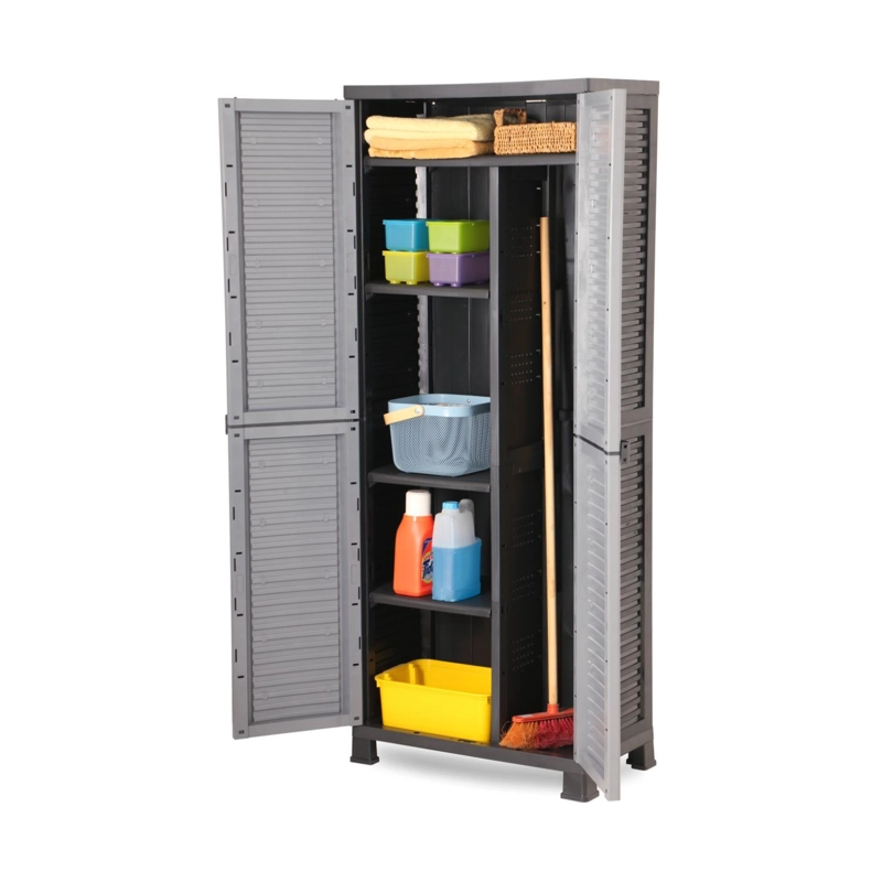 ARMARIO CLOSET PLASTICO GRANDE MULTIUSO GRIS 68X39X171,5 CM - 3