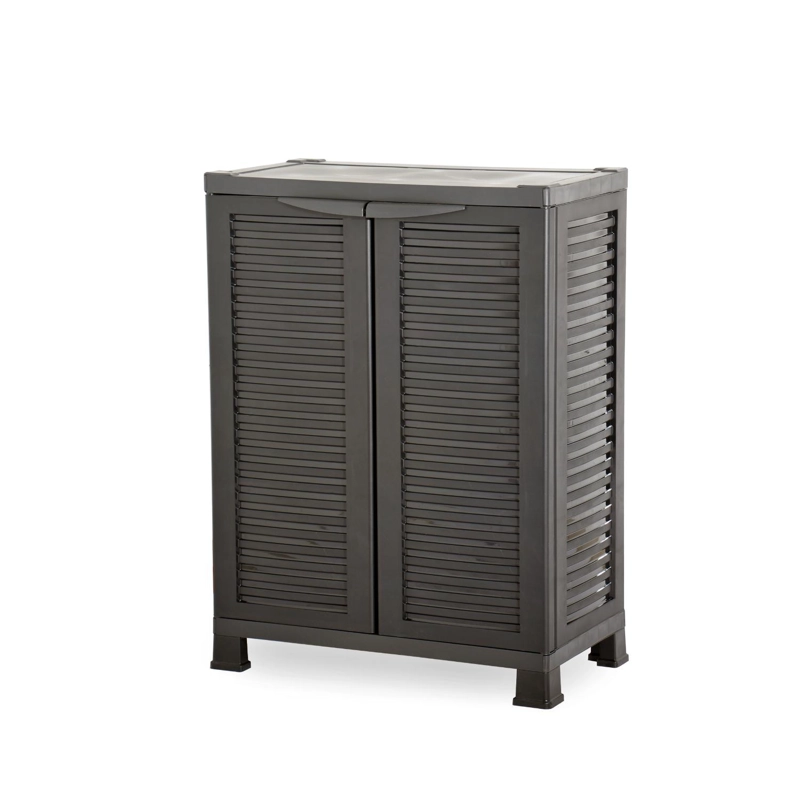 ARMARIO CLOSET PLASTICO MEDIANO MULTIUSO NEGRO 68X39X92CM - 3