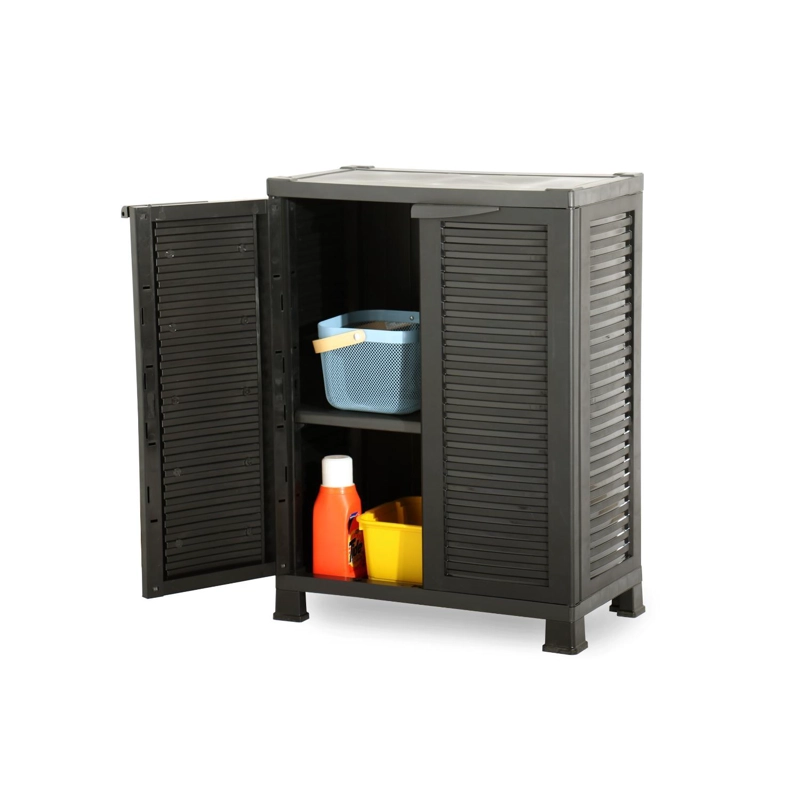 ARMARIO CLOSET PLASTICO MEDIANO MULTIUSO NEGRO 68X39X92CM - 4