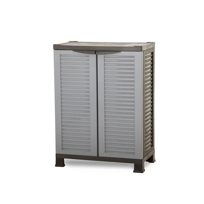 ARMARIO CLOSET PLASTICO MEDIANO MULTIUSO GRIS 68X39X92CM - 2
