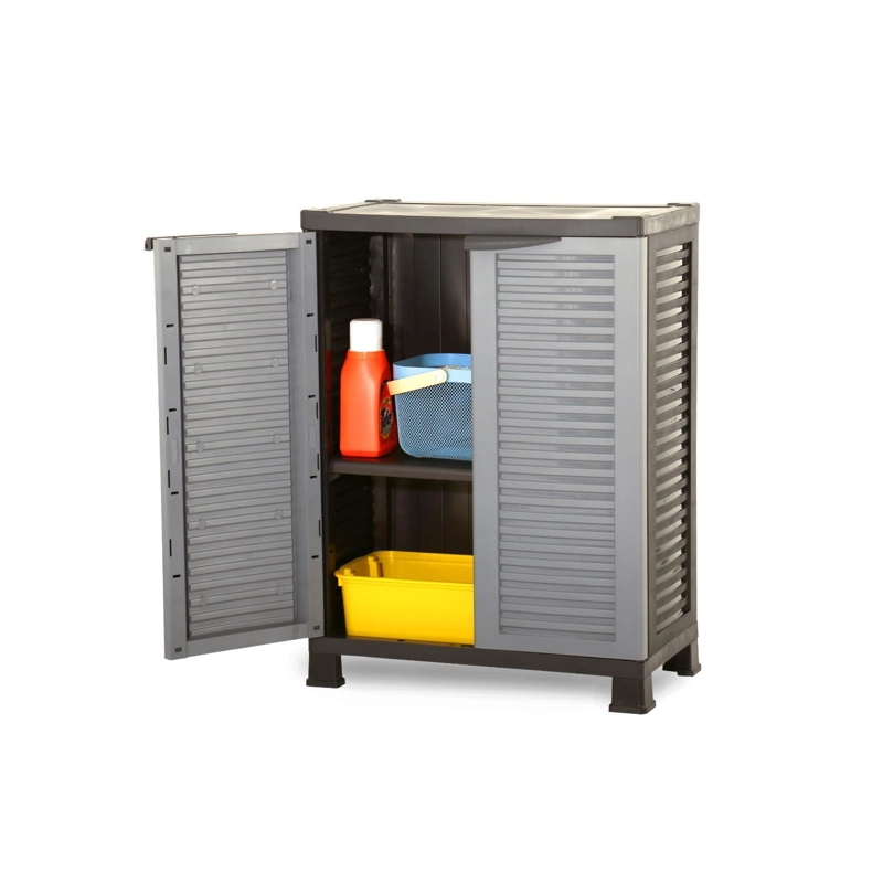 ARMARIO CLOSET PLASTICO MEDIANO MULTIUSO GRIS 68X39X92CM - 4