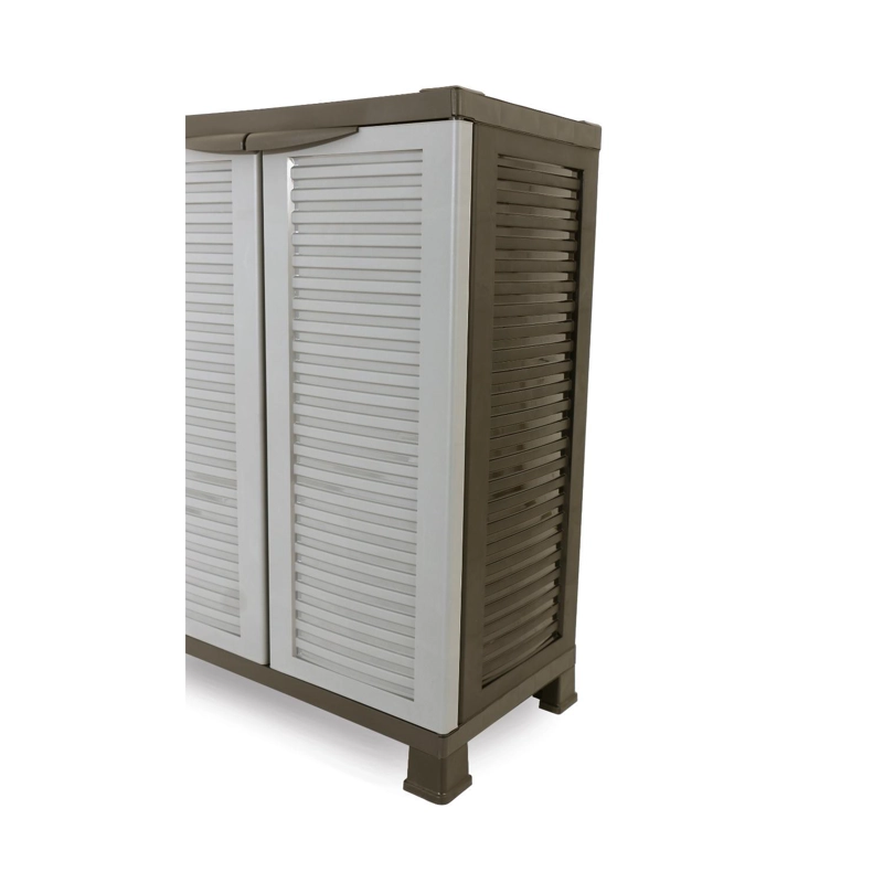 ARMARIO CLOSET PLASTICO MEDIANO MULTIUSO GRIS 68X39X92CM - 6