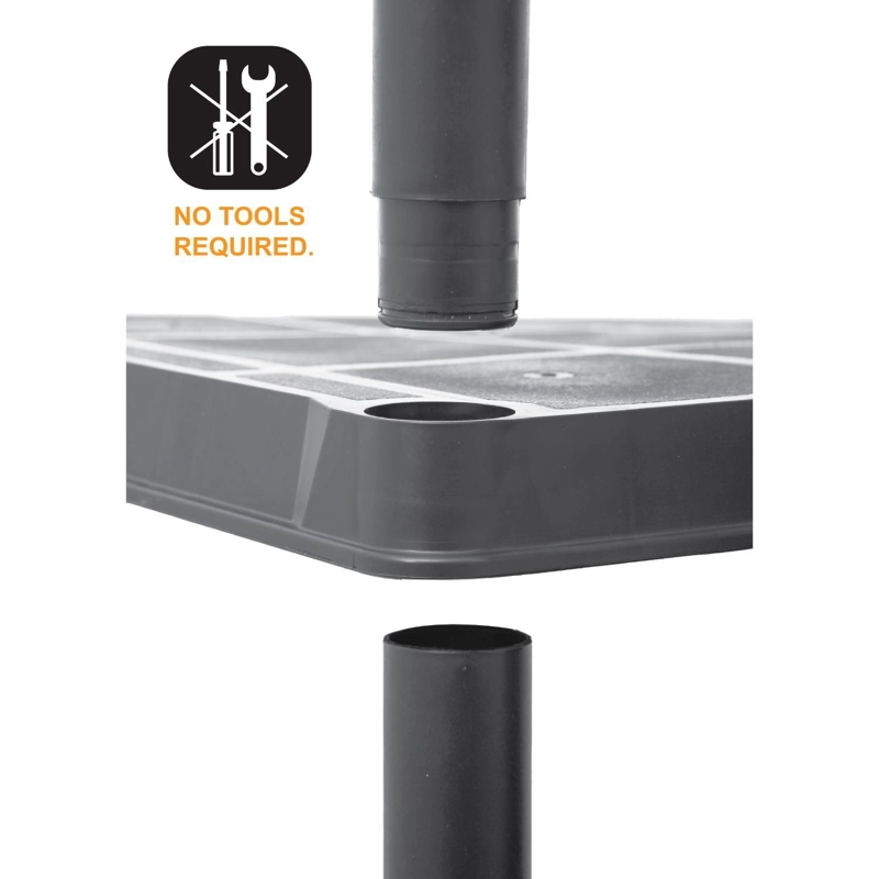 ESTANTE REPISA RACK PLASTICO 5 NIVELES 185X45,5X91CM DELUXE - 3