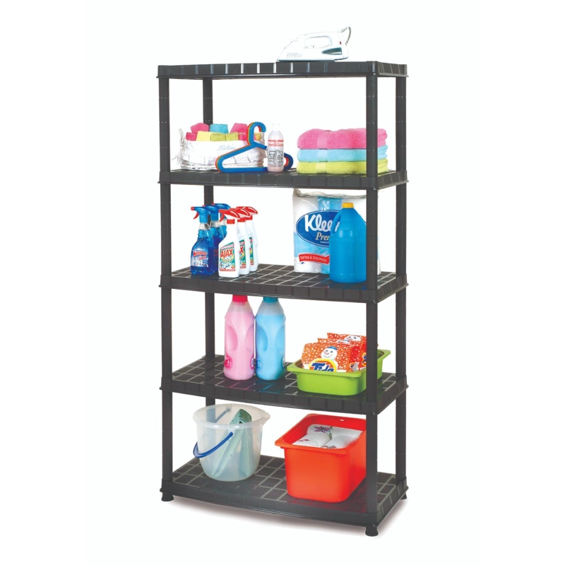 ESTANTE REPISA RACK PLASTICO 5 NIVELES 185X45,5X91CM DELUXE - 4