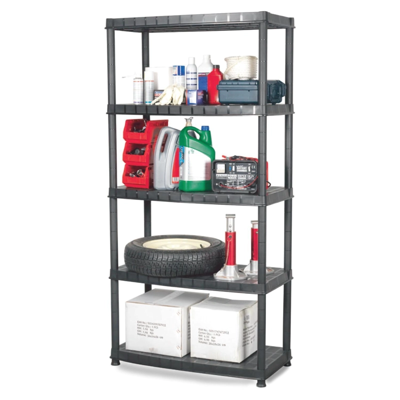 ESTANTE REPISA RACK PLASTICO 5 NIVELES 185X45,5X91CM DELUXE - 7