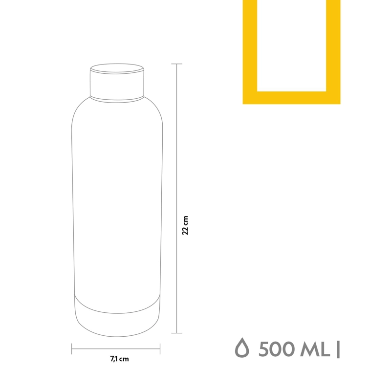BOTELLA METALICA TE RMICA BOCA ANGOSTA 500ML AZUL - 5
