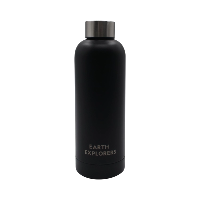 BOTELLA METALICA TE RMICA BOCA ANGOSTA 500ML NEGRA - 2